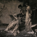 Печать на шелке Конрада Кифеля, фирма Р. Бонг Ксилографическое искусство, Берлин. Германия, 1884