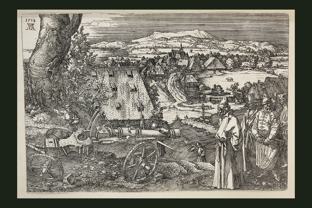 Дюрер Альбрехт (Dürer Albrecht; 1471-1528). Пушка. 1518 .Офорт на железе. Системный номер ЭК:  9620997