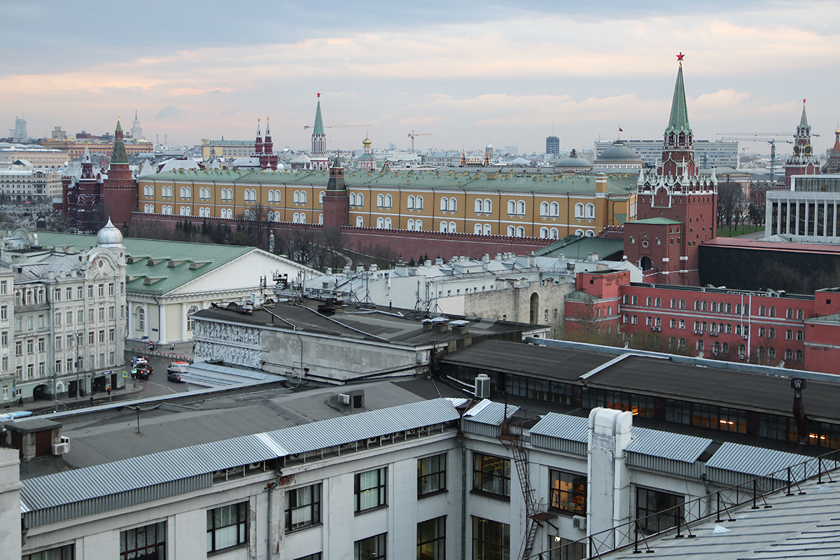 Вид на Москву с 19 яруса книгохранилища. Фото: Мария Говтвань, РГБ